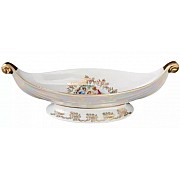 Конфетница ладья 26 см Мадонна перламутр Корона Queens Crown