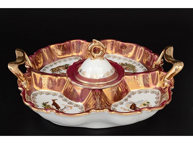 Менажница 36 см 5-я Охота красная Корона Queens Crown