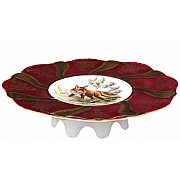 Конфетница Охота красная Корона Queens Crown плоская 20 см