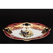 Блюдо овальное Охота красная Queens Crown 37 см