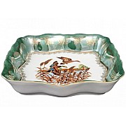 Салатник квадратный 29 см Охота зеленая Корона Queens Crown