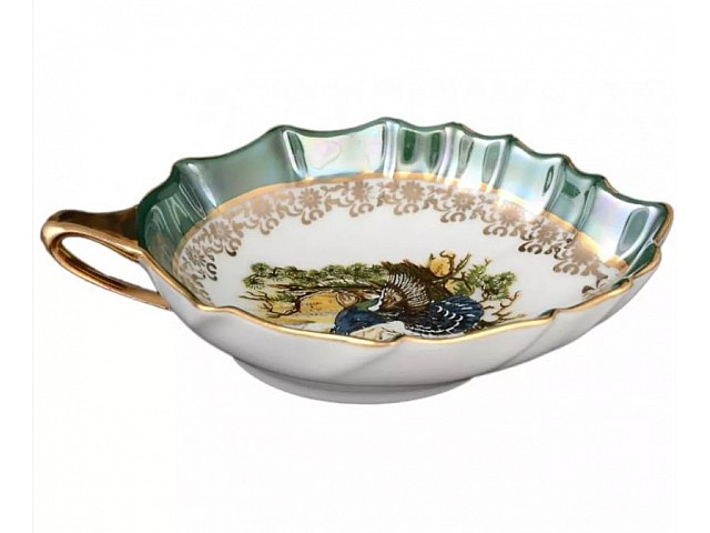 Салатник Лепесток 16 см Охота зеленая Корона Queens Crown