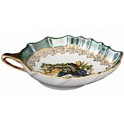 Салатник Лепесток 22 см Охота зеленая Корона Queens Crown