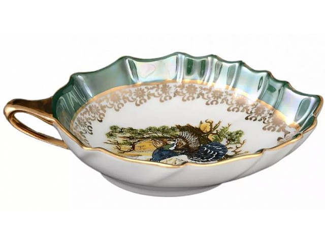 Салатник Лепесток 22 см Охота зеленая Корона Queens Crown