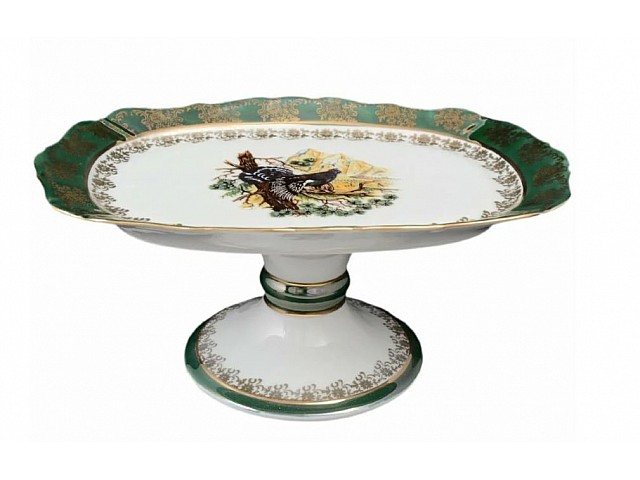 Блюдо прямоугольное Охота зеленая Корона Queens Crown 21 см