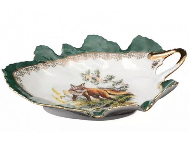 Салатник Лепесток 21 см Охота зеленая Корона Queens Crown