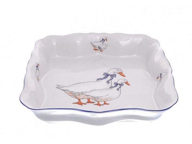 Салатник квадратный 23 см Гуси Корона Queens Crown