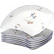 Набор салатников 21 см Корона Queens Crown Гуси 6 шт