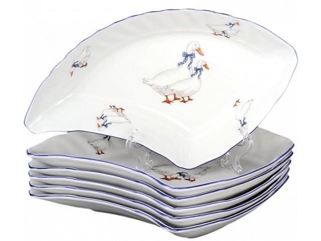 Набор салатников 21 см Корона Queens Crown Гуси 6 шт