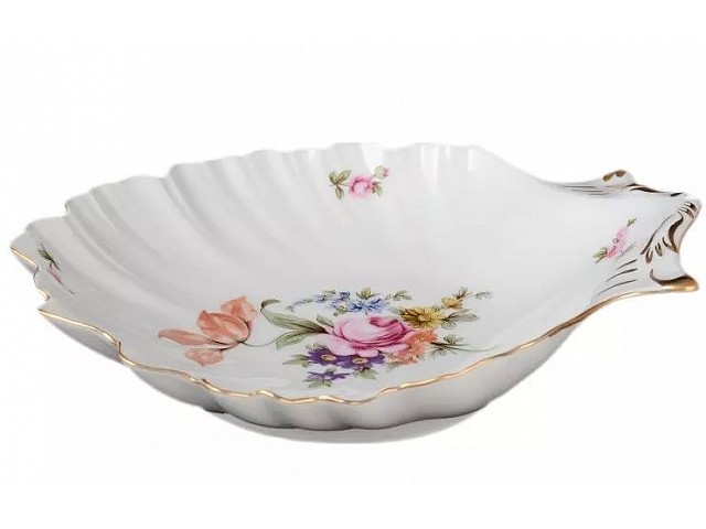 Салатник ракушка 24 см Полевой цветок Корона Queens Crown