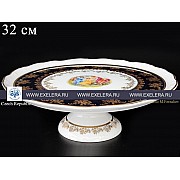 Тарелка для торта на ножке 30 см Офелия Мадонна Кобальт MZ