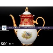 Кофейник 800 мл Магнолия Охота Красная MZ