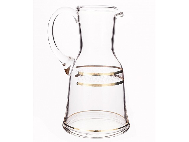 Графин для воды 1,5 л Золотой лист V-D Bohemia Crystal