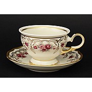 Набор чайных пар 250 мл Анжелика Слоновая кость Амадеус MZ (6 пар)