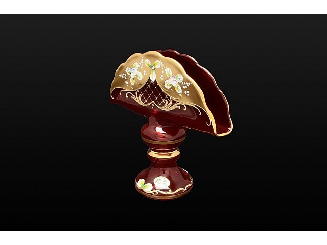 Салфетница 18 см Bohemia Лепка Гранат B-L