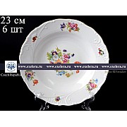 Набор тарелок глубоких 23 см Лиана Весенний букет MZ 6 шт