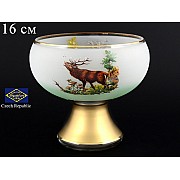 Конфетница 16 см на ножке Охота NB-Arte Bohemia Crystal