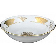 Салатник 19 см Мария Луиза Кленовый лист Белый Carlsbad