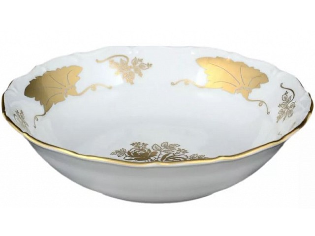 Салатник 19 см Мария Луиза Кленовый лист Белый Carlsbad