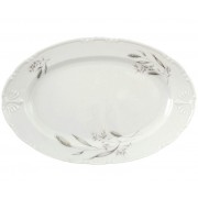 Блюдо овальное 32 см Thun Констанция Серебряные колосья