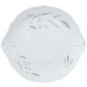 Тарелка для торта Констанция Серебряные колосья Thun 27 см