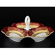 Менажница 24 см Мария Луиза Лилия Красная Carlsbad