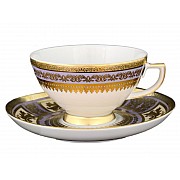 Набор чайных пар Falkenporzellan Diadem Violet Creme Gold 220 мл 6 пар