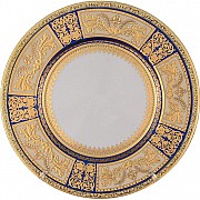 Набор тарелок 27 см Falkenporzellan Diadem Blue Creme Gold 6 шт