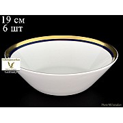 Набор салатников 19 см Falkenporzellan Cobalt Gold 9030 6 шт