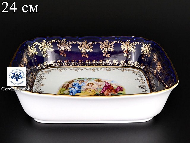 Салатник квадратный 24 см Офелия Мадонна Кобальт MZ