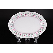 Блюдо овальное 32 см Офелия Плетистая роза Отводка золото MZ