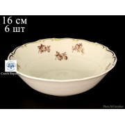 Набор салатников 16 см Анжелика Слоновая кость Золотая роза MZ 6 шт