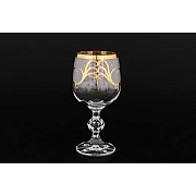 Набор бокалов для вина Bohemia Crystal Золотой узор 230 мл 6 штук