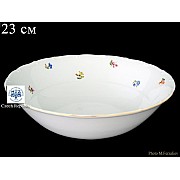 Салатник 23 см Офелия Мелкие цветы отводка золото MZ