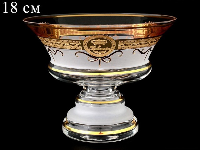 Конфетница 18 см Версаче Богемия А-М Bohemia Crystal