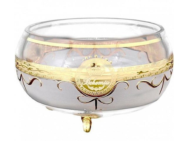 Конфетница тройножка 16 см Версаче Богемия А-М Bohemia Crystal