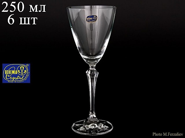 Набор бокалов для вина 250 мл Элизабет Crystalite Bohemia 6шт