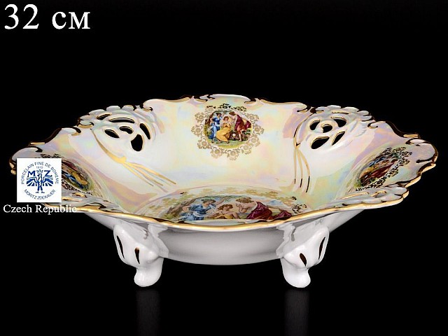 Фруктовница (Барбарина) 32 см Магнолия Мадонна перламутр MZ