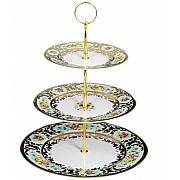 Этажерка 3 яруса Vienna seladon gold Falkenporzellan