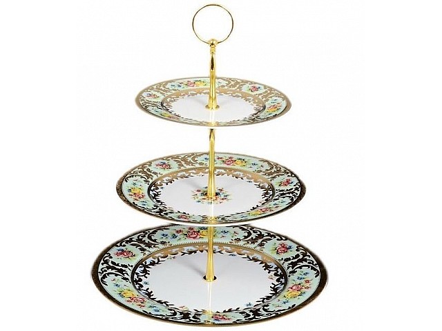 Этажерка (Горка) 3 яруса Vienna seladon gold Falkenporzellan