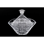 Конфетница с крышкой 18 см Хрусталь RG Bohemia