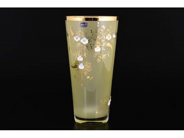 Ваза Bohemia Crystal 25 см Желтая матовая