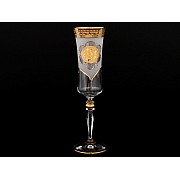 Грейс Набор фужеров для шампанского 190 мл Версаче Лев R-G фон Bohemia Crystal 6 шт
