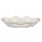 Блюдо для хлеба 30 см Белый узор Корона Queens Crown