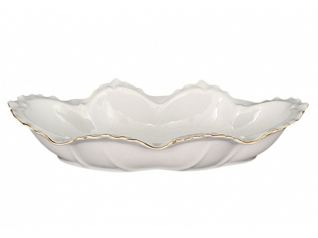 Блюдо для хлеба 30 см Белый узор Корона Queens Crown