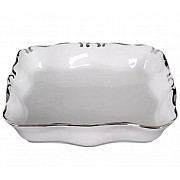 Салатник квадратный 23 см Платиновый узор Корона Queens Crown