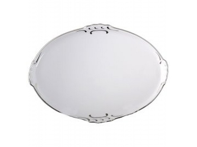 Блюдо овальное 37 см Платиновый узор Корона Queens Crown