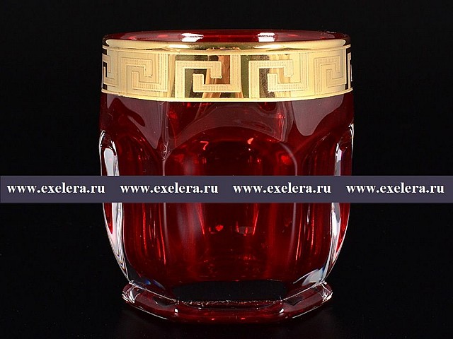 Набор стаканов для виски Костка Сафари Рубин Bohemia Crystal 6 шт