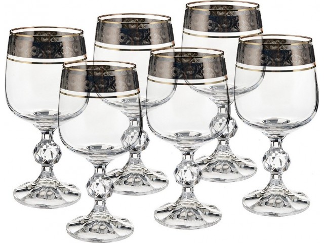 Набор бокалов для вина 230 мл Клаудия Панто V-D Bohemia Crystal 6 шт
