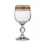 Набор бокалов для вина 190 мл Клаудиа Золото V-D Bohemia Crystal 6 шт